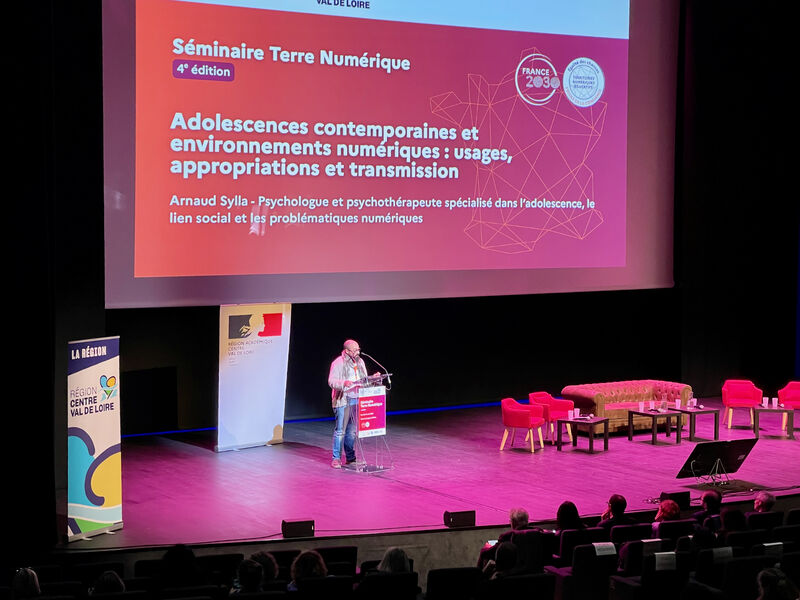 Conférence « Adolescences contemporaines et environnements numériques : usages, appropriations et transmission », 4ᵉ édition du séminaire Terre Numérique, CO’Met, Orléans, 1er avril 2026.